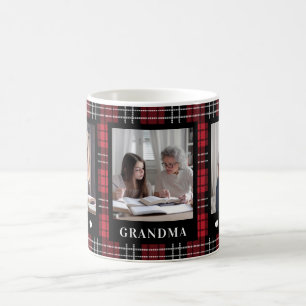 Mug Meilleure mamie 3 Photo Rouge Noir Plaid Musique