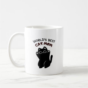 Mug meilleure mère de chat noir