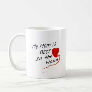 Mug meilleure mère heureux jour mère simple écrit à la