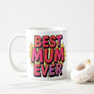 Mug Meilleure Mère jamais citée Rouge rose violet