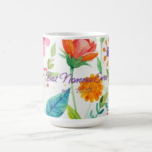 Mug Meilleure Nonna Fête des Mères Floral Clair 