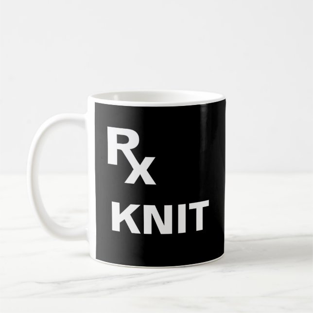 Mug Meilleure Ordonnance - "RX KNIT" - FIL À TRICOTER (Gauche)