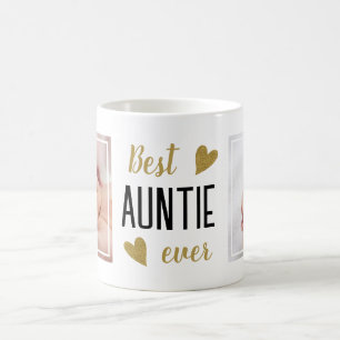 Mug Meilleure Tante Ever 2 Photo Noir Et Or