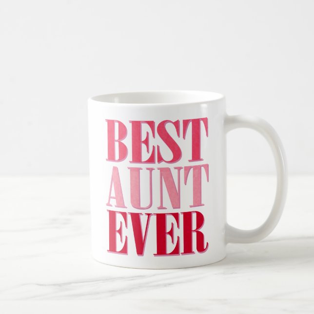 Mug Meilleure Tante Jamais Rose Texte (Droite)