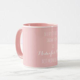 Mug Meilleure typographie de la sage-femme Merci plein