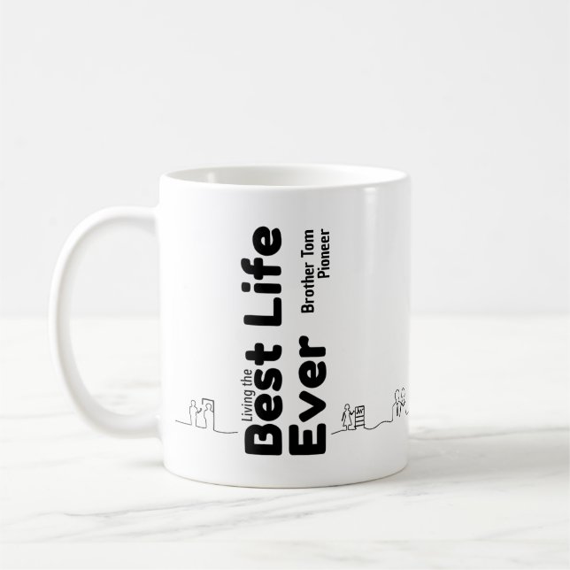 Mug Meilleure vie jamais - Musique personnalisée (Gauche)
