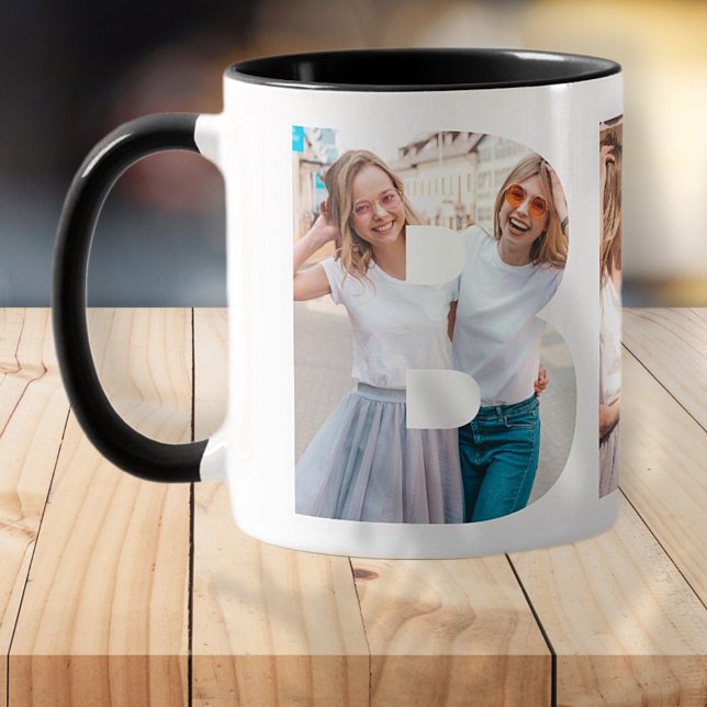 Mug Meilleurs Amis BFF Simple Moderne Photo Personnali (Créateur téléchargé)