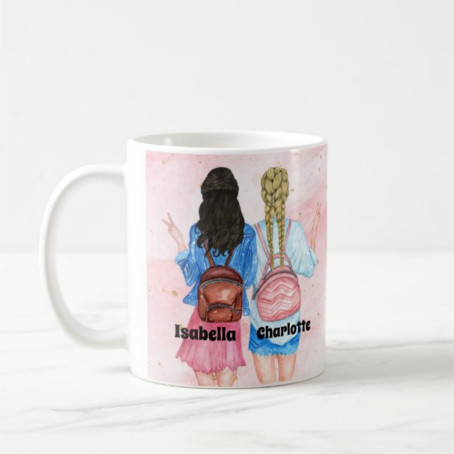Mug Meilleurs amis personnalisés (Gauche)