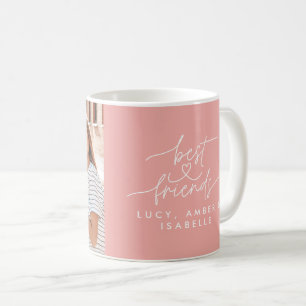 Mug Meilleurs amis scénario de coeur photo élégant ros