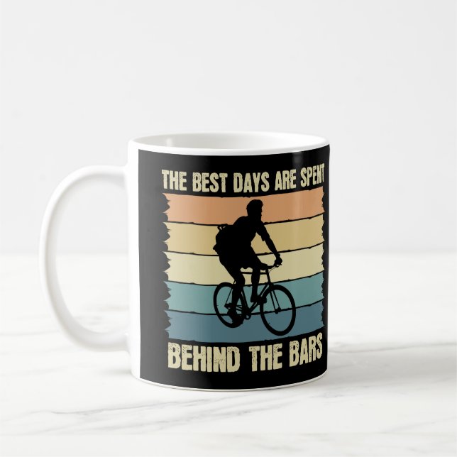 Mug Meilleurs Jours passés derrière les bars Drôle Vél (Gauche)