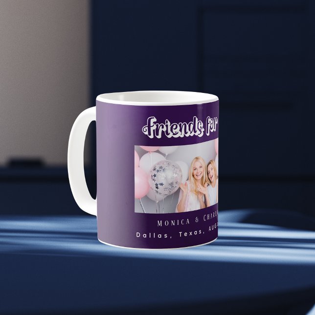 Mug Meilleurs noms de photo Amis violet (Créateur téléchargé)