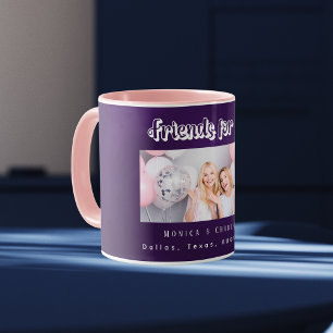 Mug Meilleurs noms de photos violets des amis