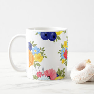 Mug Mélange de Fruits d'Été Art Citron et Fraise