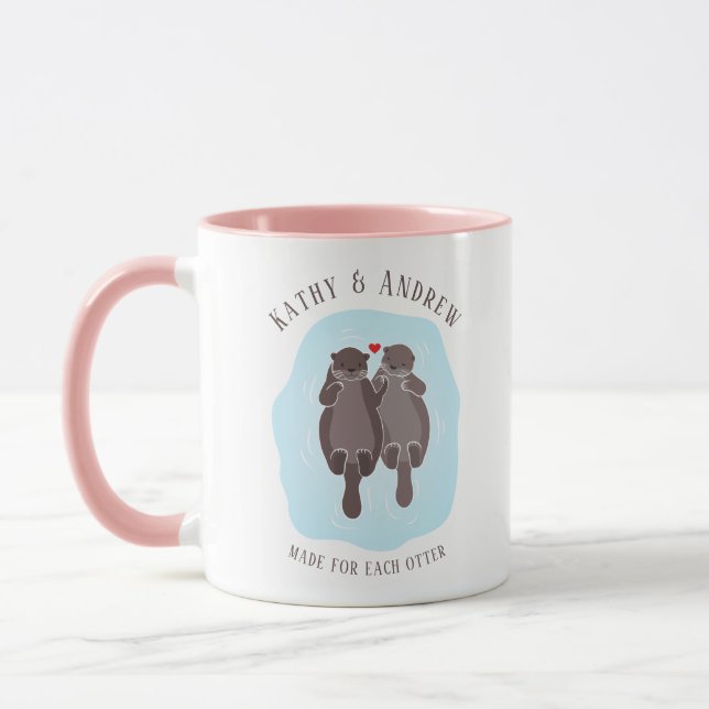 Mug Mélange fait pour chaque Otter Lui Son romantique  (Gauche)