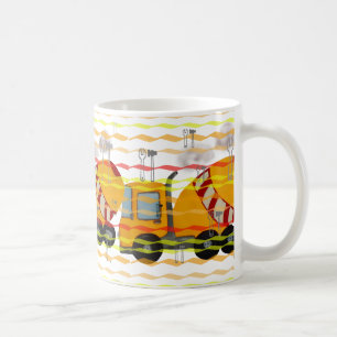Mug Mélangeur concret jaune et rouge