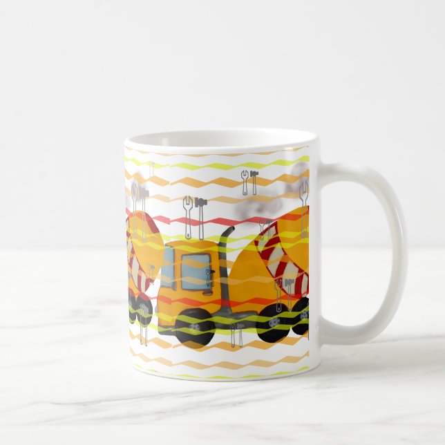 Mug Mélangeur concret jaune et rouge (Droite)
