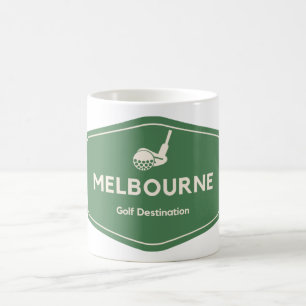 Mug Melbourne Australie - Golf Course Destination Logo