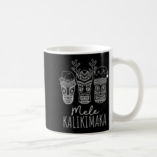 Mug Mele Kalikimaka Christmas Hawaiian Santa Tiki Mask (Droite)