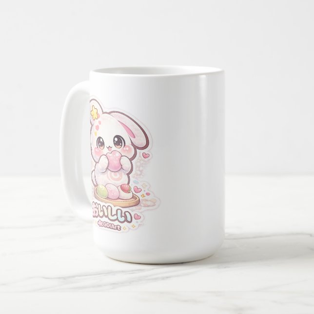 Mug Mello le lapin mochi - Délicieux (Devant gauche)
