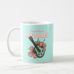 Mug Mélodies tropicales Ukulele Floral Art