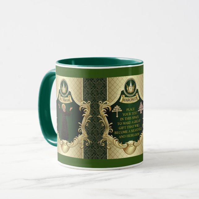MUG MEMBRE DE L'ÉGLISE MARONITE RITE PERSONNALISÉ CADE (Devant gauche)