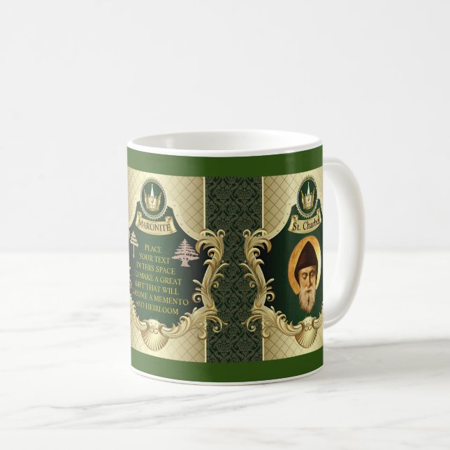 MUG MEMBRE DE L'ÉGLISE MARONITE RITE PERSONNALISÉ CADE (Devant droit)