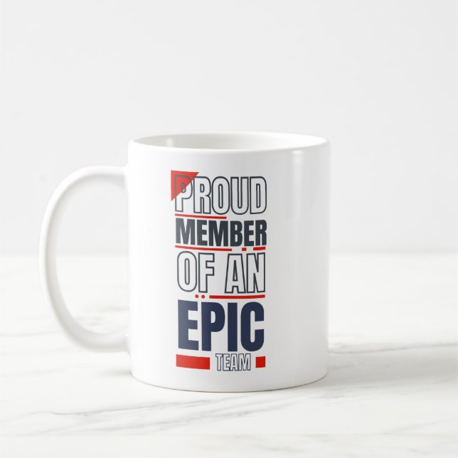 Mug Membre fier d'une équipe de travail épique de bure (Gauche)