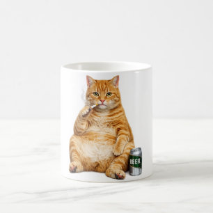 Mug Mème de chat drôle et cool qui fume une cigarette