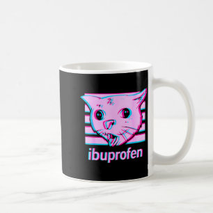 Mug Mème de chat ibuprofène drôle avec visage félin cr