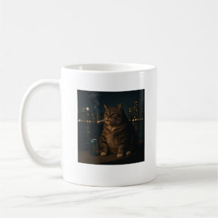 Mug Mème de chat qui fume drôle Stupid Brainrot 
