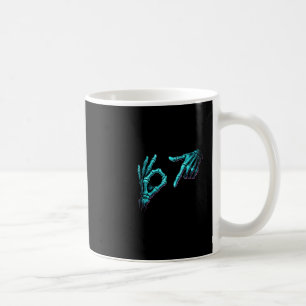 Mug Mème de main de squelette drôle 67 Gen Alpha Hallo