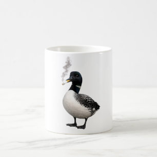 Mug mème de plongeon huard canadien stupide qui fume