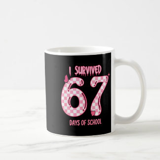 Mug Mème drôle de 67 jours d'école pour les enseignant