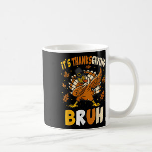 Mug Mème drôle de Thanksgiving Bruh Turkey pour les en