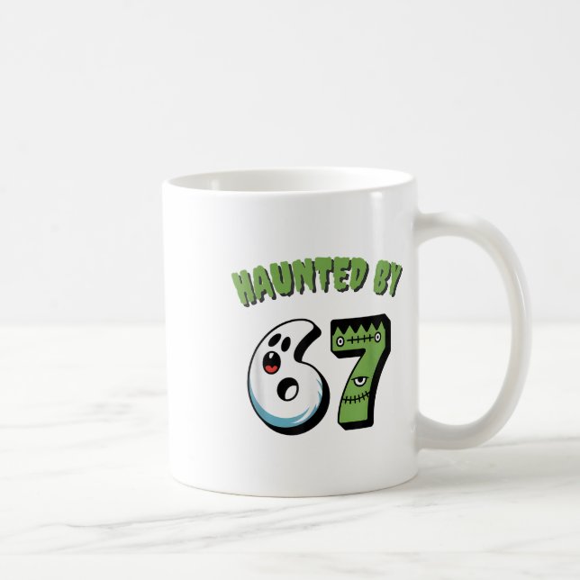 Mug Mème hanté 67 Six Sept 6-7 Blague drôle d'Internet (Droite)