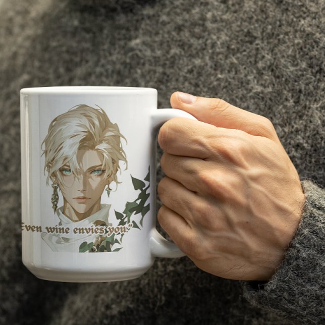Mug Même Le Vin Vous Envie Le Gars Anime (Créateur téléchargé)