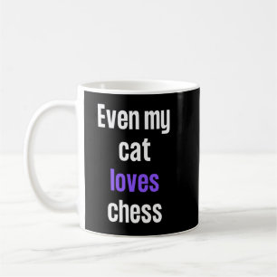 Mug Même mon chat adore les échecs