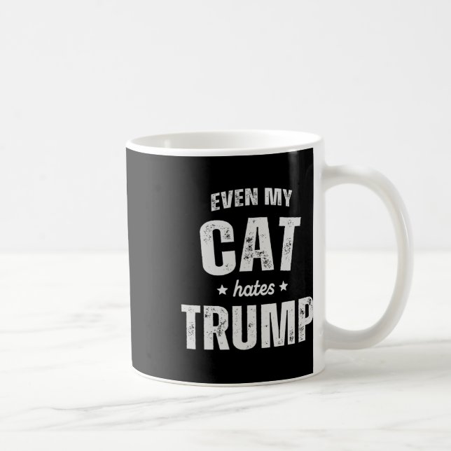 Mug Même Mon chat déteste Trump et Donald Trump (Droite)
