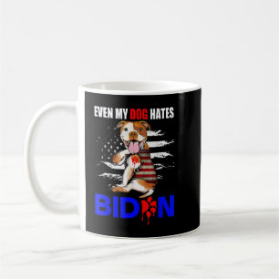 Mug Même mon chien déteste Biden USA Drapeau Pitbull T