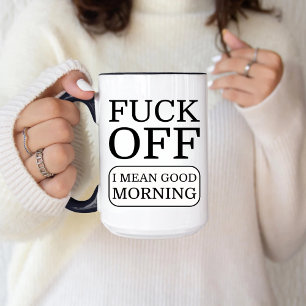 Mug Mème Offensif Drôle, FB-off Je Veux Dire Bonjour