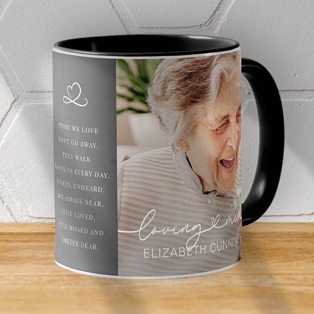 Mug Mémoire d'amour Moderne Élégant Mémorial Photo de  (Créateur téléchargé)