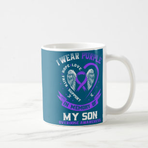 Mug Mémoire violette mon fils ruban de sensibilisation