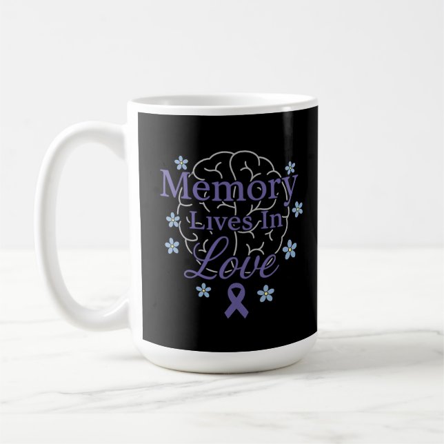 Mug Mémoire vit dans l'amour Sensibilisation à la mala (Gauche)