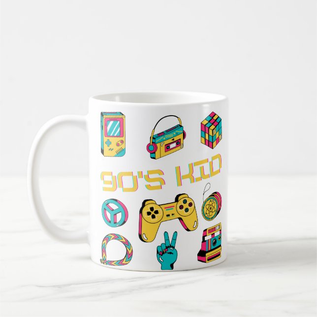 Mug Mémoires esthétiques rétro de l'enfant des années  (Gauche)