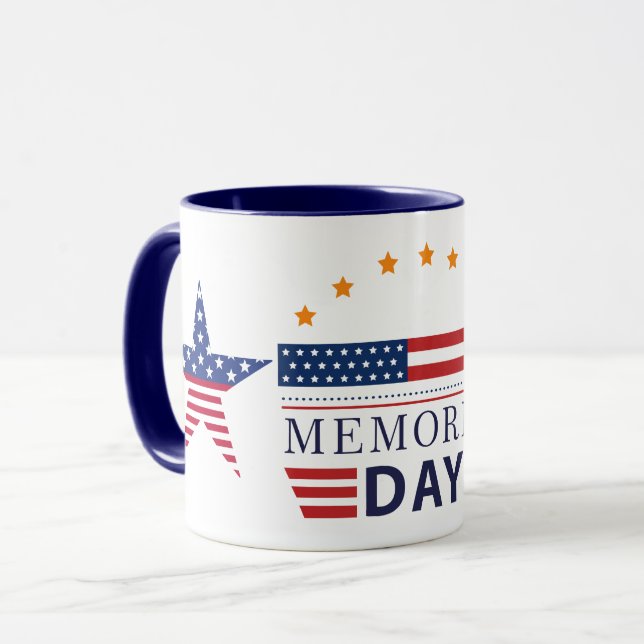 Mug Memorial Day American Flag Stars Patriotic Combo (Devant gauche)