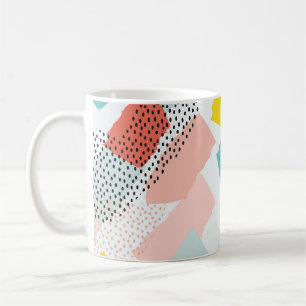 Mug Memphis brosse traits : motif vintage.