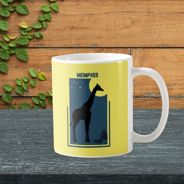 Mug Memphis Zoo Tennessee Vintage Giraffe (Memphis Tennessee Zoo Safari Animal Adventure Giraffe Mug)