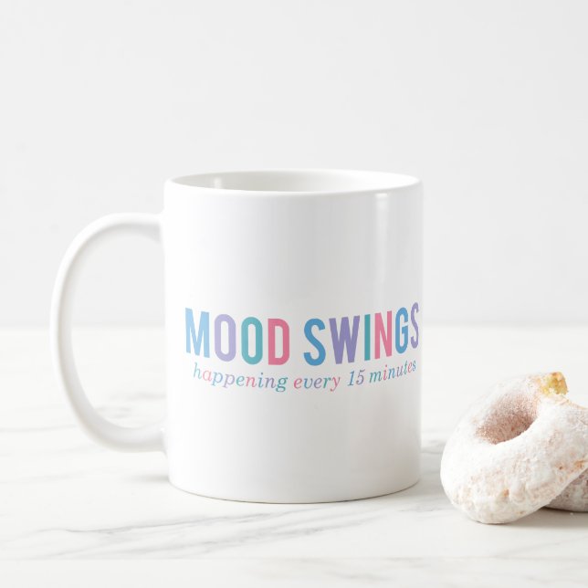 Mug Ménopause amusante Changements d'humeur (Avec donut)
