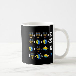 Mug Menorah de Hanukkah Dreidel Beignet Math Enseigner