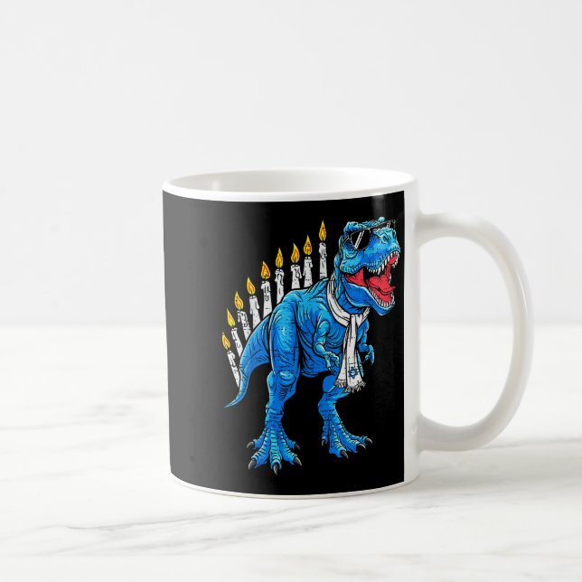 Mug Menorasaurus Hanukkah T Rex Dinosaur Dino Chanukah (Droite)